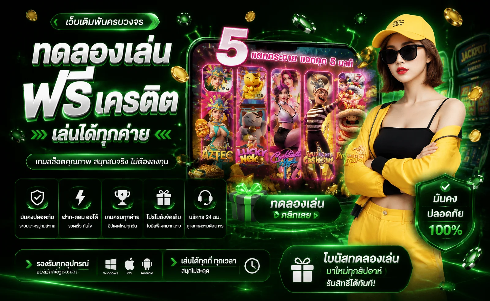 ทดลองเล่นสล็อต PG SLOT ฟรี ไม่ต้องสมัคร ไม่ต้องฝาก